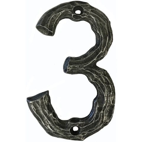 LHN3-P Log House Number 3, Pewter, 1 piece alt 0