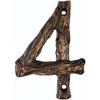 LHN4-AC Log House Number 4, Antique Copper, 1 piece alt 0