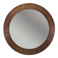 34" Hand Hammered Round Mirror alt 0