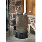 Rain Barrel with Flat Back and Brass Spigot, 50 gallon, Wood Grain alt 0