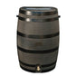 Rain Barrel with Flat Back and Brass Spigot, 50 gallon, Brown alt 0