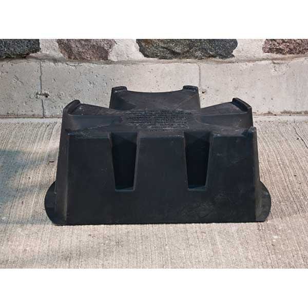 Black Rain Barrel Stand for 50 gallon Rain Barrels with Flat Back alt 0