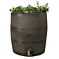 Round Rain Barrel with Planter, 35 gallon, Mud alt 0