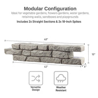 Rock Lock Raised Garden Bed Straight Rock Pack of 2