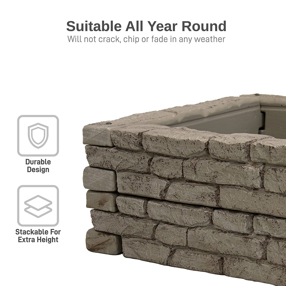 Rock Lock Raised Garden Bed Straight Rock Pack of 2