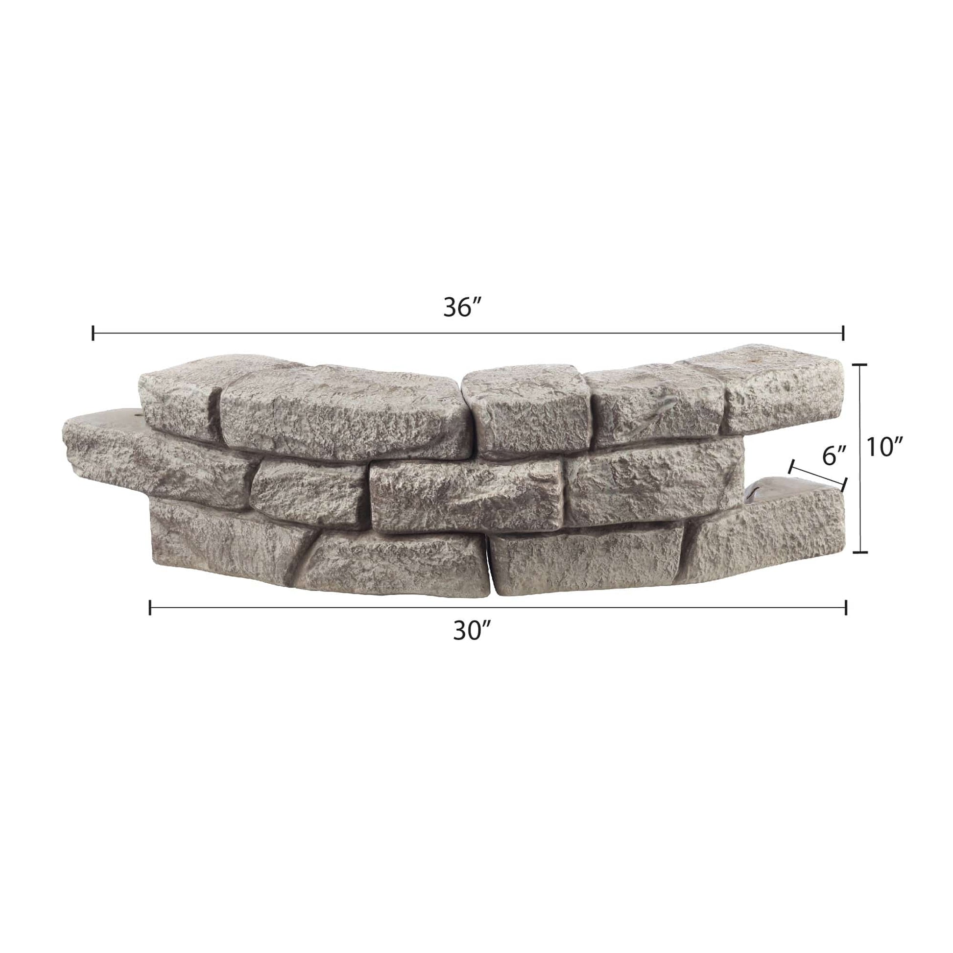 Rock Lock Raised Garden Bed Curved Rock Pack of 4