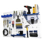 4' Metal Pegboard Standard Tool Storage Kit - White Toolboard & Blue Accessories alt 0