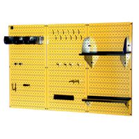 4' Metal Pegboard Standard Tool Storage Kit - Yellow Toolboard & Black Accessories alt 0