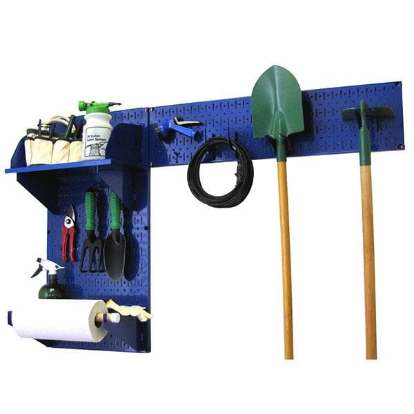 Pegboard Garden Tool Board Organizer with Blue Pegboard and Blue Accessories alt 0