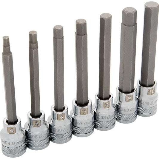 3/8" Drive 7pc Metric Long Hex Socket Set, 4mm - 10mm alt 0