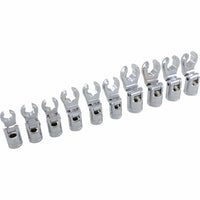 3/8" Drive 10pc Metric Flare Nut Socket Set, 10mm - 19mm alt 0