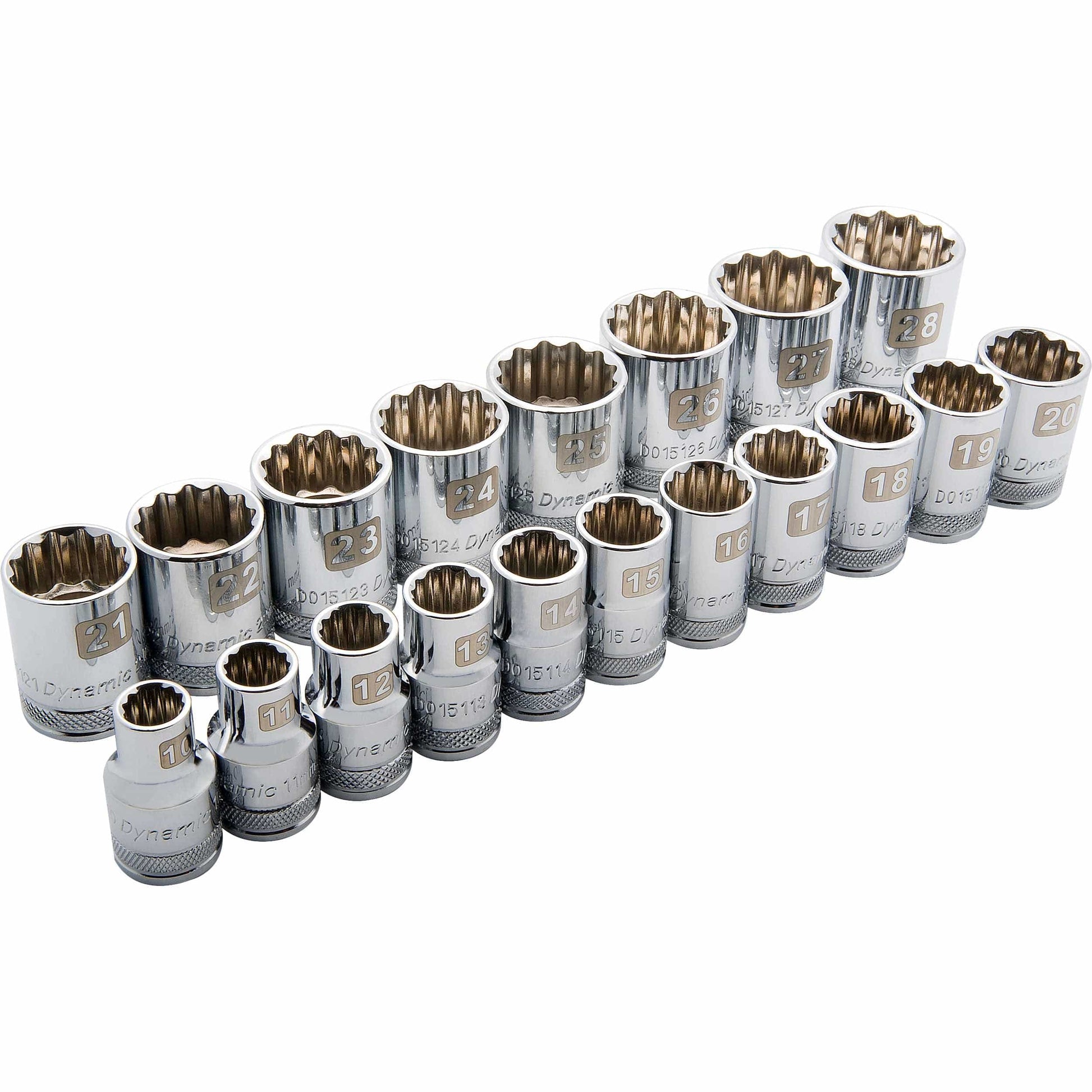 1/2" Drive 19pc 12-Point Standard Metric Socket Set, 10mm - 28mm alt 0