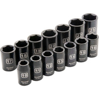1/2" Drive 14pc 6-Point Standard Impact Metric Socket Set, 10mm - 23mm alt 0