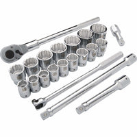 3/4" Drive 21pc 12-Point Standard SAE Socket Set, 7/8" - 2" alt 0