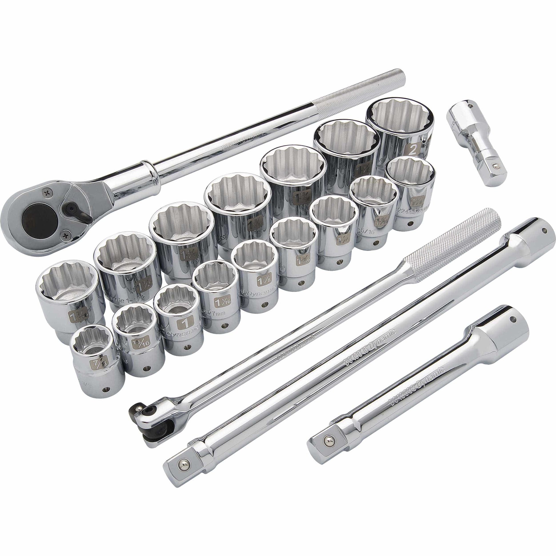 3/4" Drive 21pc 12-Point Standard SAE Socket Set, 7/8" - 2" alt 0