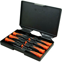 Precision Screwdriver Set, Slotted and Phillipsm 7pc