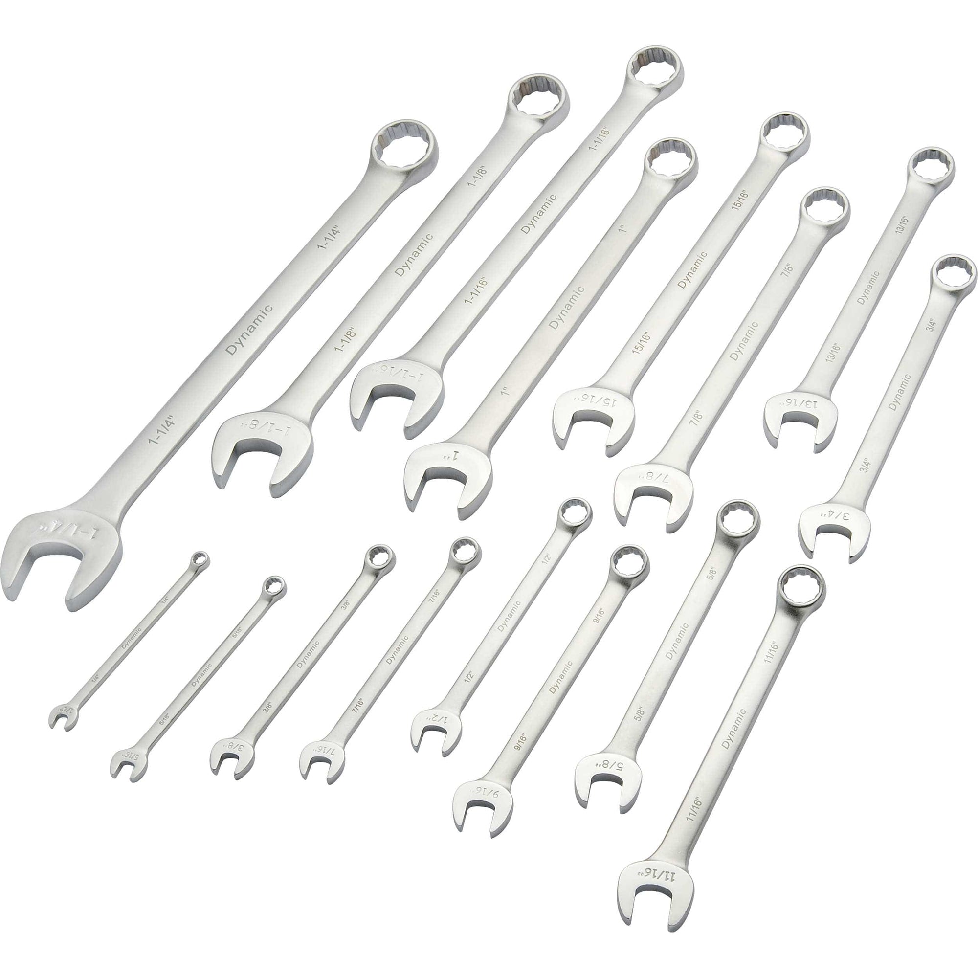 Wrench Set, Contractor Series, with Satin Finish, 16pc, SAE, Combination  1/4" - 1-1/4" alt 0