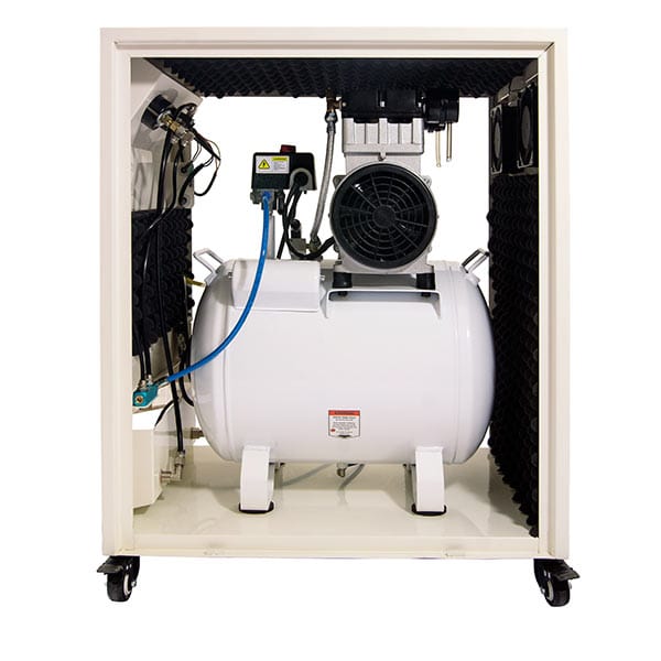 2HP 10 Gallon Oil-Free Steel Tank Air Compressor in Soundproof Cabinet alt 0