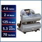 2HP 4.6 Gallon Oil-Free Twin Aluminum Tank Air Compressor alt 0