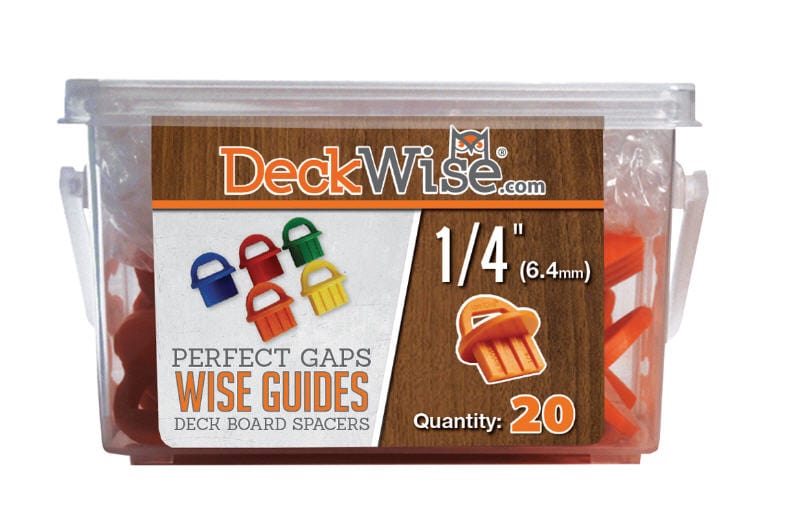 WiseGuides Decking Board Gap Spacers, 1/4 in., 20 pieces alt 0