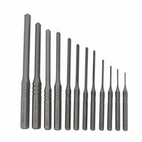 12 pc Professional Steel Roll Pin Punch Set with Vinyl Pouch alt 0