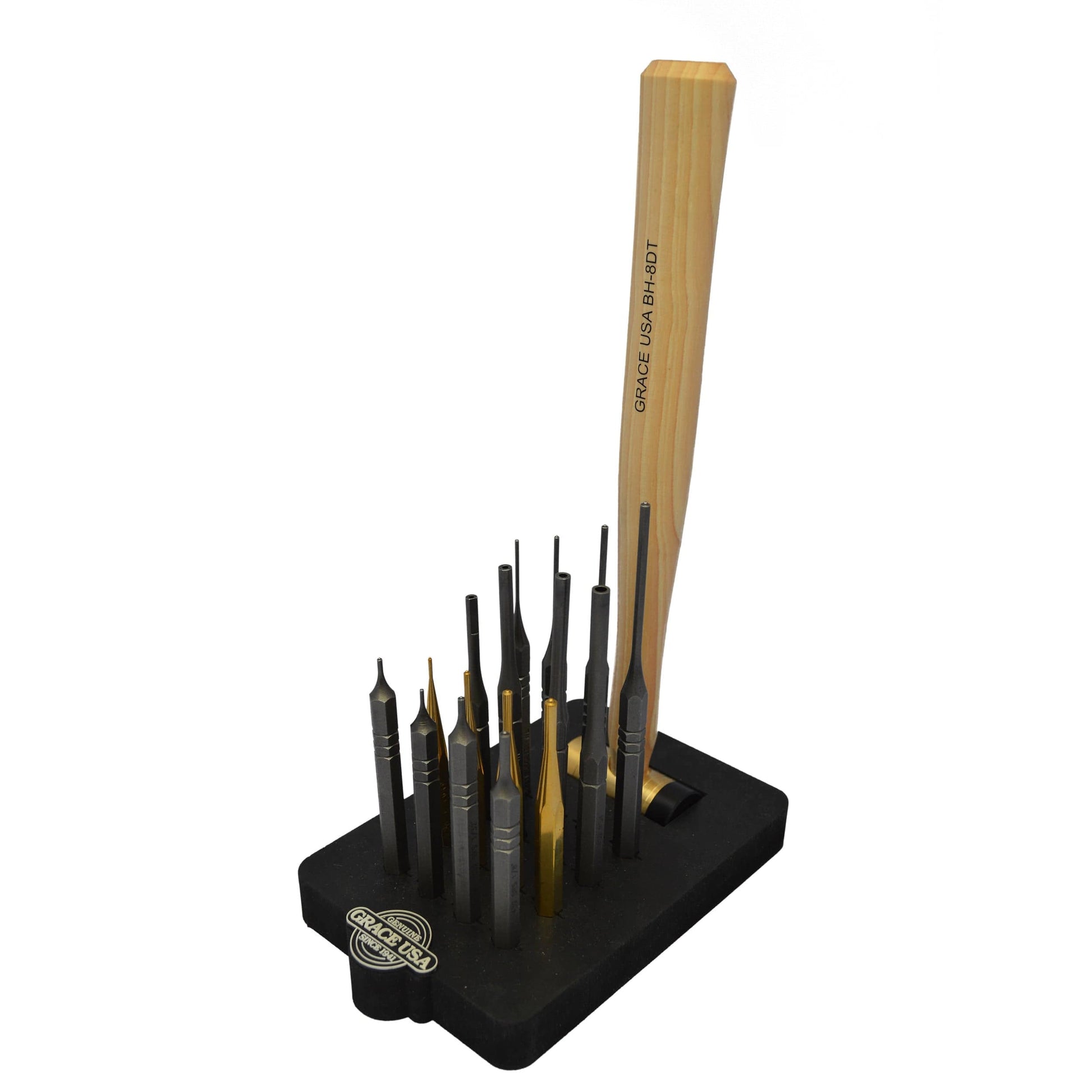 17 Piece AR 15 Punch & Hammer Set w/Bench Block alt 0