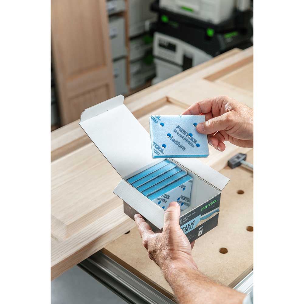 Granat PROfile Foam Abrasive Sheet - 3" x 4" Medium Grit - 10 Pack