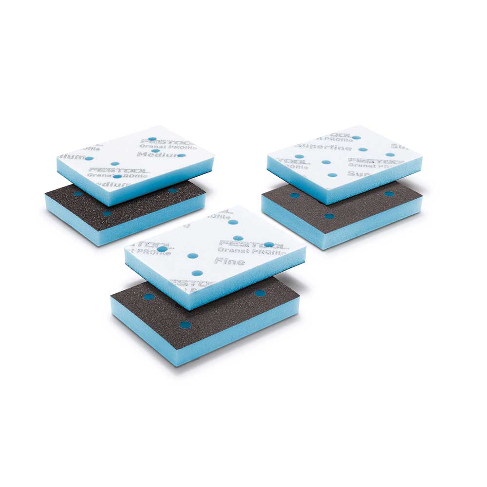 Granat PROfile Foam Abrasive Sheet - 3" x 4" Medium-Superfine - 10 Pack Assortment