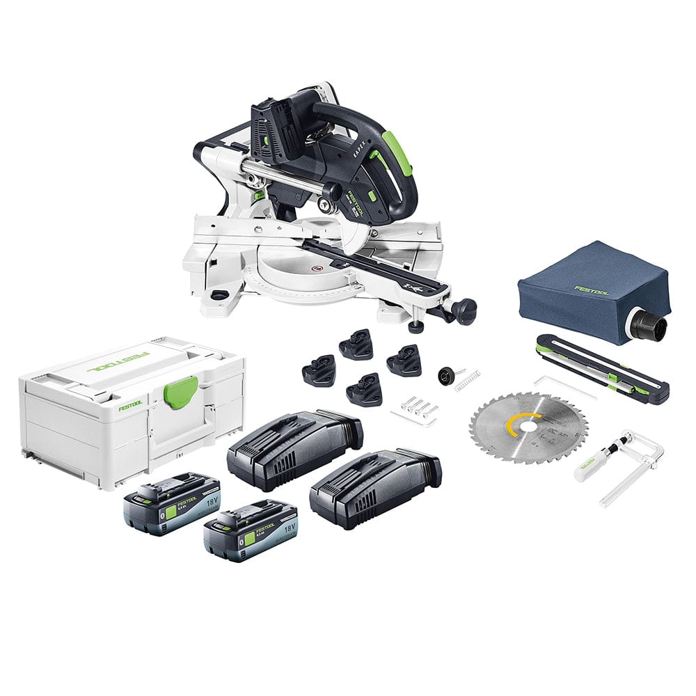 Festool KSC 60 Cordless Compound Miter Saw + Energy Set Combo