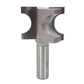 1433 Half Round (Bull Nose) Router Bit 1/2" SH 3/8" R X 3/4" Co X 1-1/4" CL 1-5/8" D alt 0