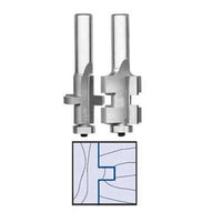 3373 Straight Tongue And Groove (2) Router Bit 1-1/4" D X 1-1/4" CL X 3-1/8" OL alt 0