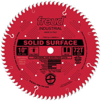 LU95R010 Circular Saw Solid Surface Saw Blade 10" x 5/8" Bore x 72 Tooth TCG alt 0