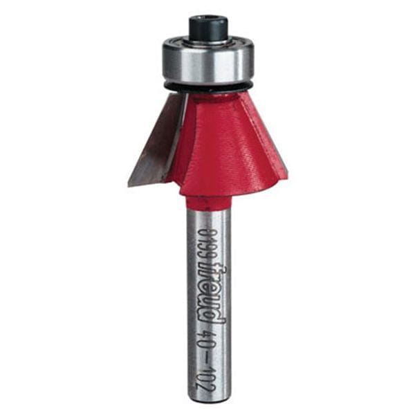 40-102 Chamfer Router Bit 25 Degree 1/2"CL 1/4"SH alt 0