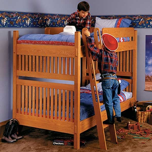 Woodworking Project Paper Plan to Build Arts and Crafts Bunk Bed alt 0