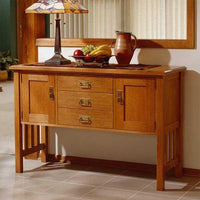Downloadable Woodworking Project Plan to Build Arts and Crafts Buffet alt 0