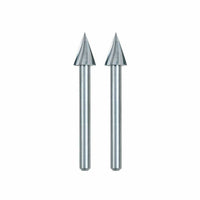 HSS Cutter Triangular Tip - 1/4" Diameter - 1/8" Shank - 2 Pack alt 125