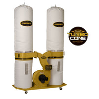 TurboCone Dust Collector with 30-Micron Bag Filter Kit - 3 HP 3 Ph 230/460V - PM1900TX-BK alt 0