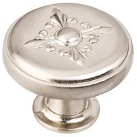 Lafayette Baroque Knob, 1-3/8" Dia.,  Satin Nickel alt 0
