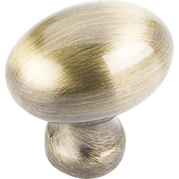Bordeaux Knob, 1-3/16" O.L., Brushed Antique Brass alt 0