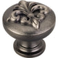 Lafayette Fleur-de-lis Knob, 1-3/8" Dia.,  Brushed Pewter alt 0