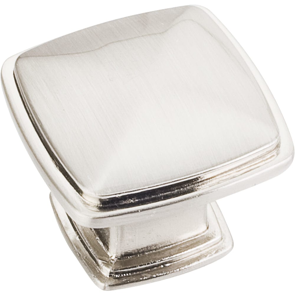 Milan 1 Plain Square Knob, 1-3/16" O.L.,, Satin Nickel alt 0