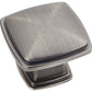 Milan 1 Plain Square Knob, 1-3/16" O.L.,, Brushed Pewter alt 0