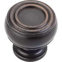 Bremen 2 Barrel Knob, 1-3/16" Dia.,  Brushed Oil Rubbed Bronze alt 0