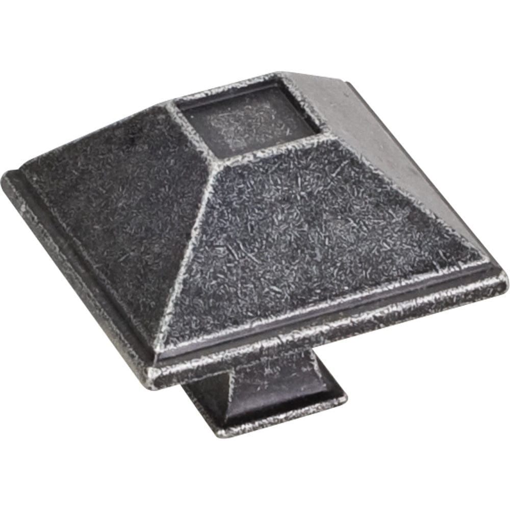 Tahoe Knob, 1-1/2" O.L., Distressed Antique Silver alt 0