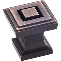  Delmar Knob 1" O.L., Brushed Oil Rubbed Bronze alt 0