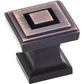  Delmar Knob 1" O.L., Brushed Oil Rubbed Bronze alt 0
