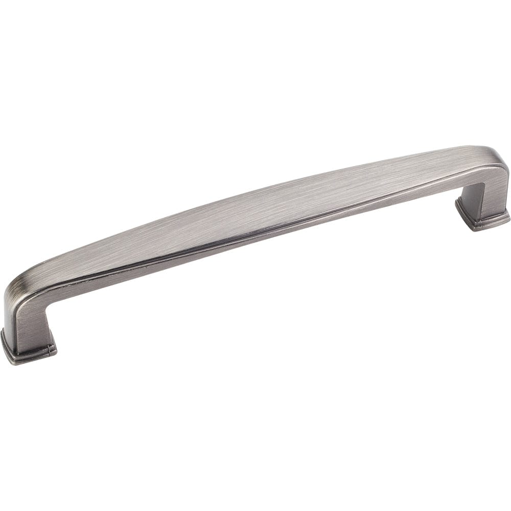 Milan 1 Plain Square Pull, 128 mm C/C, Brushed Pewter alt 0