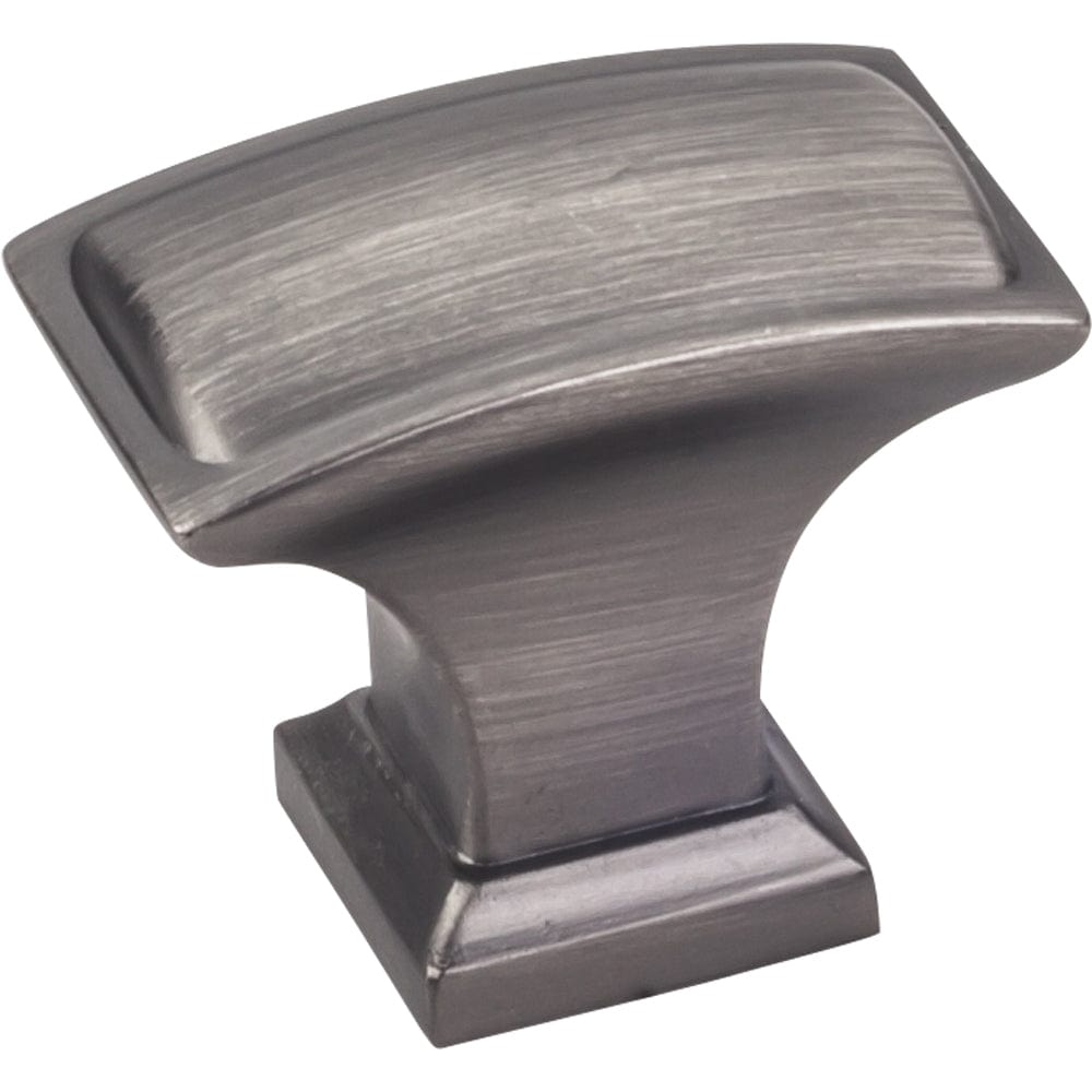 Annadale Rectangle Pillow Top Knob, 1-1/2" O.L.,  Brushed Pewter alt 0