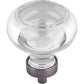 Harlow Large Button Glass Knob, 1-3/4" Dia.,  Brushed Pewter alt 0