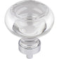  Harlow Large Button Glass Knob, 1-3/4" Dia.,  Polished Chrome alt 0